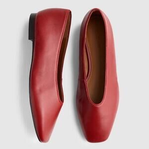 Madewell Red Leather Flats